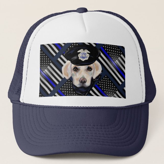 Gorra De Camionero Labrador blanco recuperador (Anverso)