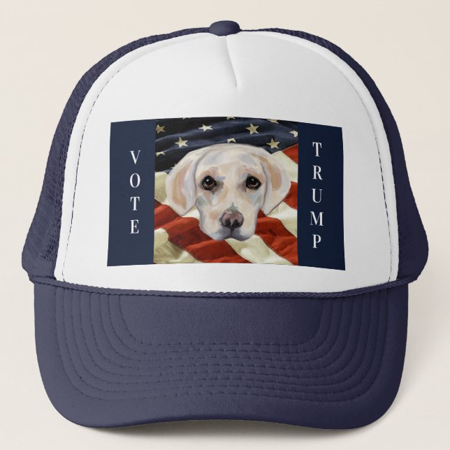 Gorra De Camionero Labrador blanco recuperador (Anverso)