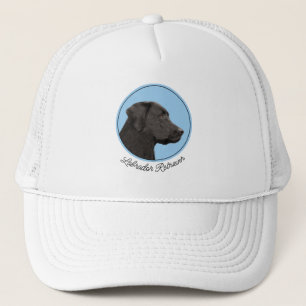 Gorra De Camionero Labrador recuperador pintura negra original de per