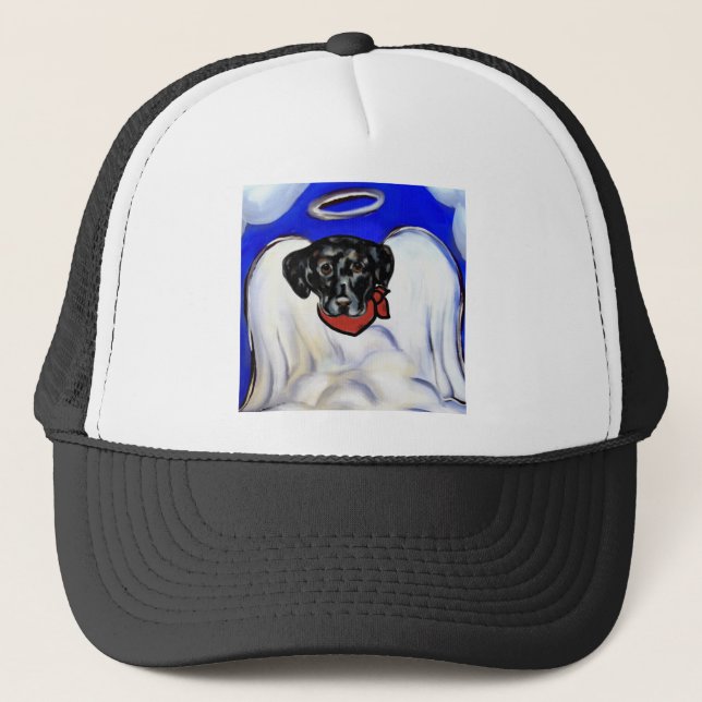 Gorra De Camionero Labrador Retriever Negro (Anverso)