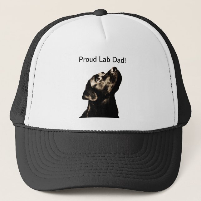 Gorra De Camionero Labrador retriever negro impresionante (Anverso)