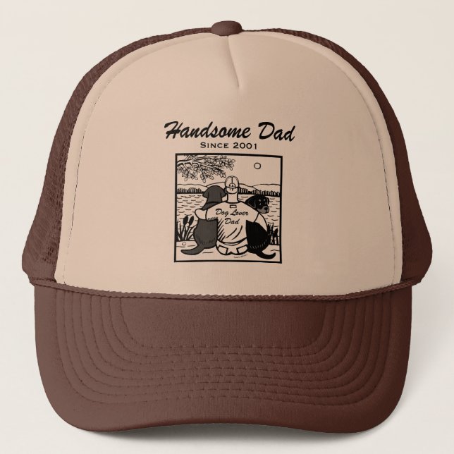 Gorra De Camionero Labrador y Rotti y papá (Anverso)