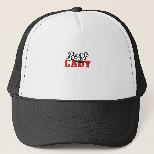 Gorra De Camionero Lady Boss – Strong Confident Woman Design (Anverso)