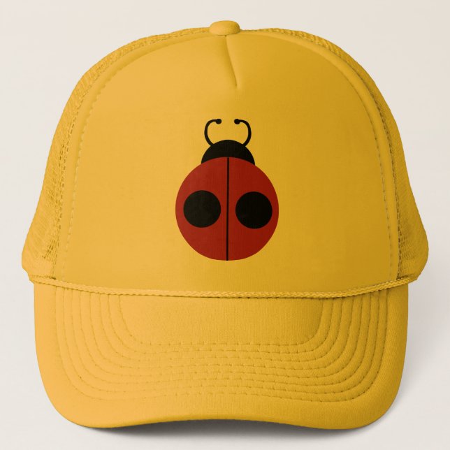 Gorra De Camionero Ladybug 60s retro fresco amarillo (Anverso)