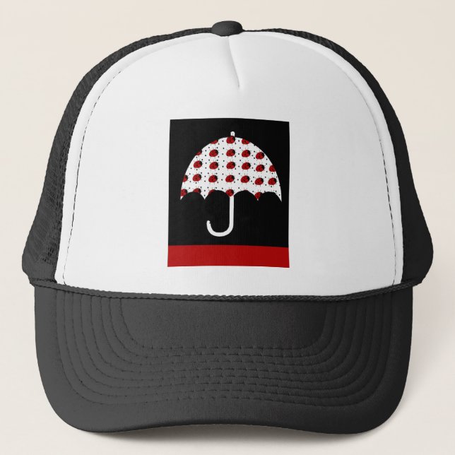 Gorra De Camionero Ladybug Umbrella Design (Anverso)
