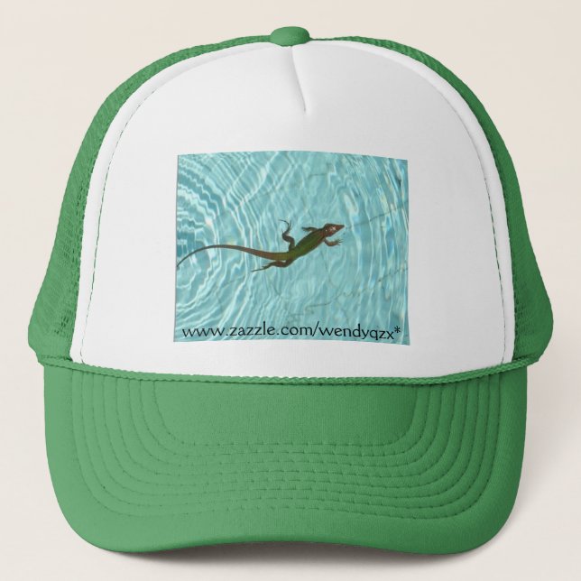 Gorra De Camionero Lagarto de la natación (Anverso)