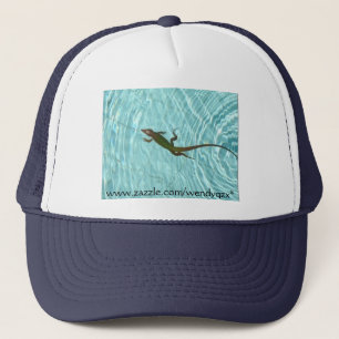 Gorra De Camionero Lagarto de la natación - revés