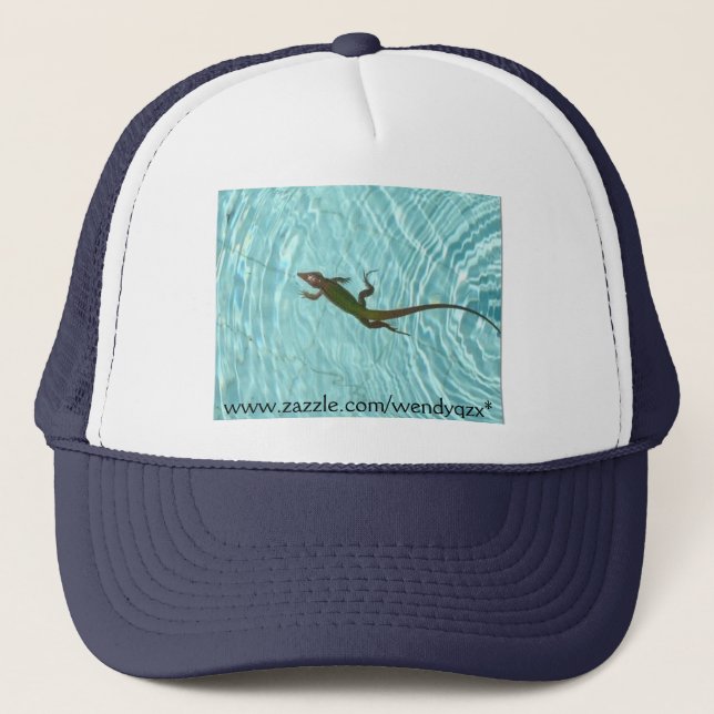 Gorra De Camionero Lagarto de la natación - revés (Anverso)