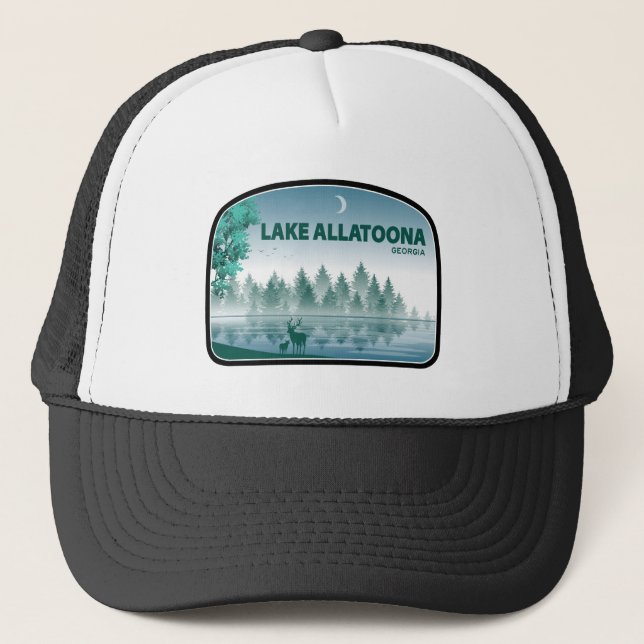 Gorra De Camionero Lago Allatoona Georgia Deer (Anverso)