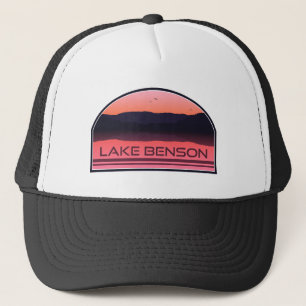 Gorra De Camionero Lago Benson North Carolina Red Sunrise