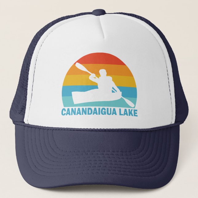 Gorra De Camionero Lago Canandaigua Nueva York Kayak (Anverso)
