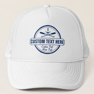 Gorra De Camionero Lago de encargo, casa de playa y ancla náutica de