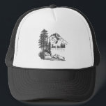 Gorra De Camionero Lago de montaña<br><div class="desc">Disfrute de este diseño de montaña dibujado a mano que expresa un verdadero corazón de la pasión por la divinidad.</div>