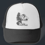 Gorra De Camionero Lago de montaña<br><div class="desc">Disfrute de este diseño de montaña dibujado a mano que expresa un verdadero corazón de la pasión por la divinidad.</div>