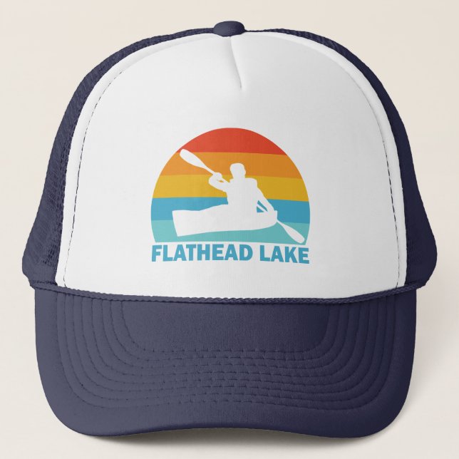 Gorra De Camionero Lago Flathead Montana Kayak (Anverso)