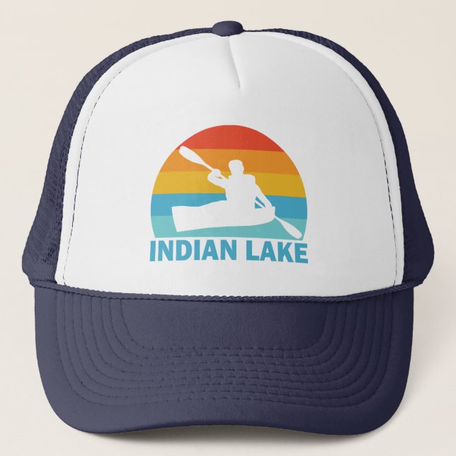 Gorra De Camionero Lago Indio Kayak Nueva York (Anverso)