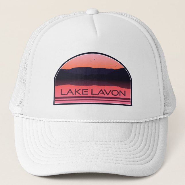 Gorra De Camionero Lago Lavon Texas Red Sunrise (Anverso)