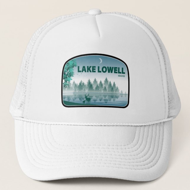 Gorra De Camionero Lago Lowell Idaho Deer (Anverso)