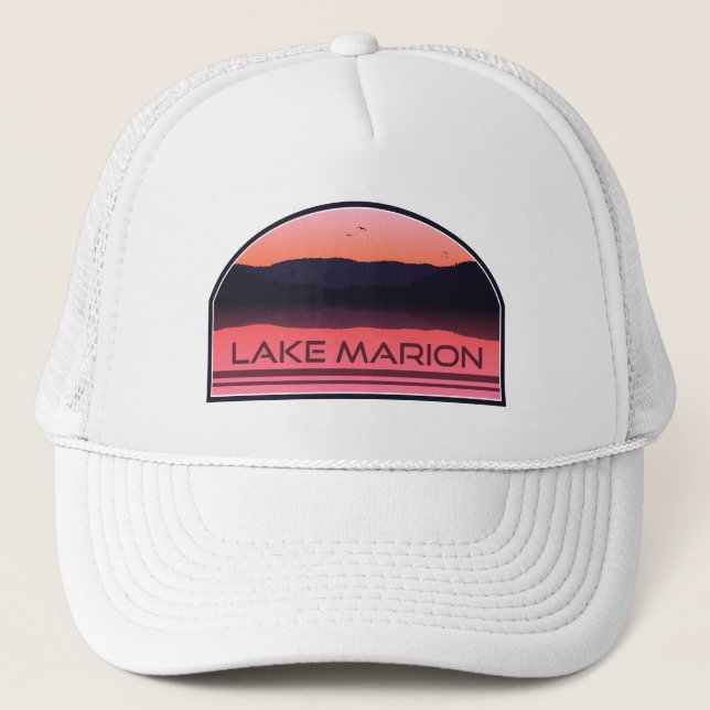 Gorra De Camionero Lago Marion Carolina del Sur Red Sunrise (Anverso)