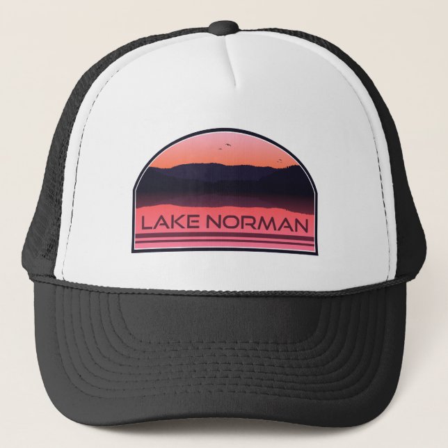 Gorra De Camionero Lago Norman Carolina Red Sunrise (Anverso)