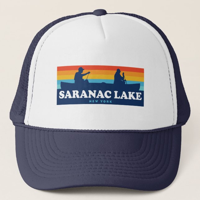Gorra De Camionero Lago Saranac Canoe de Nueva York (Anverso)