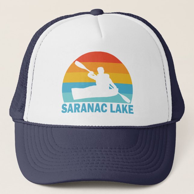 Gorra De Camionero Lago Saranac Kayak Nueva York (Anverso)