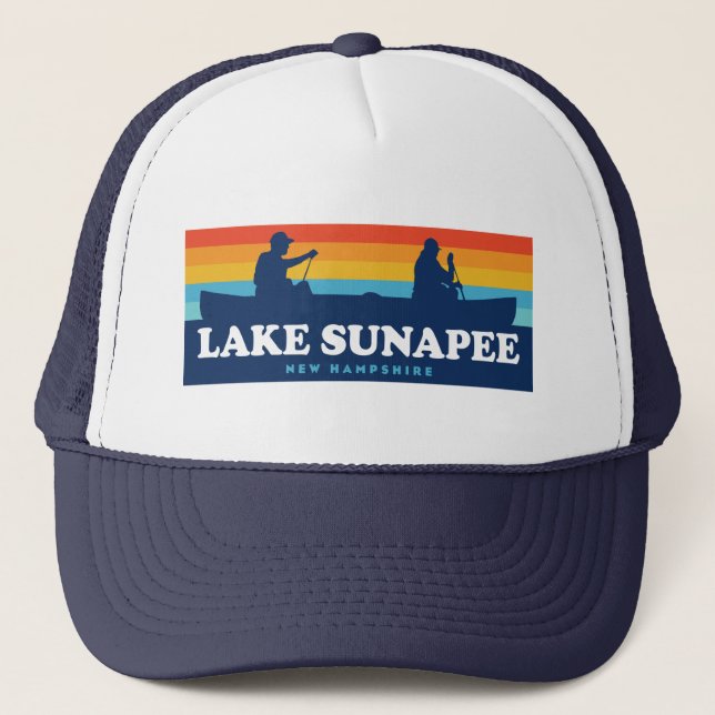 Gorra De Camionero Lago Sunapee New Hampshire Canoe (Anverso)