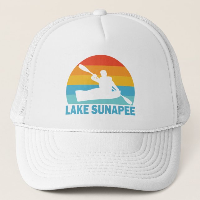 Gorra De Camionero Lago Sunapee New Hampshire Kayak (Anverso)