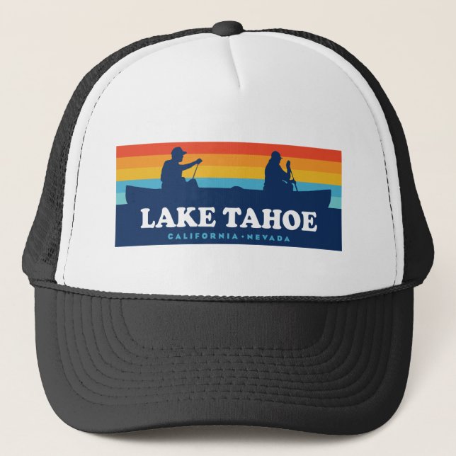 Gorra De Camionero Lago Tahoe California Nevada Canoe (Anverso)