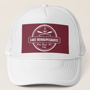 Gorra De Camionero Lago Winnipesaukee Ciudad personalizado NH, nombre