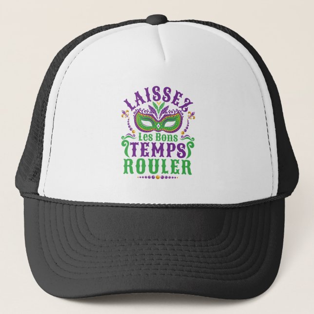Gorra De Camionero Laissez Les Bons Temps Rouler Mardi Gras (Anverso)