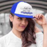 Gorra De Camionero Lake Hair no le importa el barco de las olas<br><div class="desc">Este diseño fue creado a través del arte digital. Se puede personalizar haciendo clic en el botón personalizar y cambiando el color, agregando un nombre, iniciales o tus palabras favoritas. Contáctame en colorflowcreations@gmail.com si quieres tener este diseño en otro producto. Compra mi pintura de acrílico abstracta original a la venta...</div>