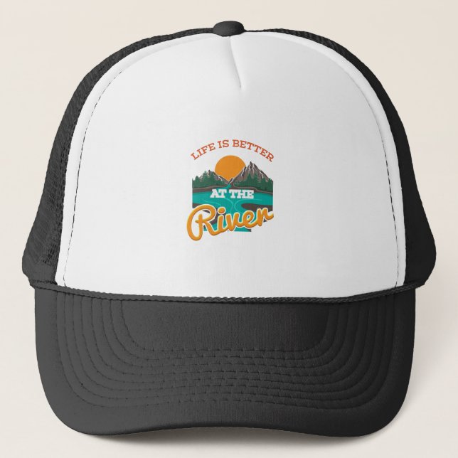 Gorra De Camionero Lake - Life Is Better On The River (Anverso)