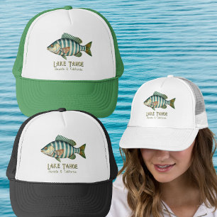 Gorra De Camionero Lake Tahoe Nevada California peces náuticos