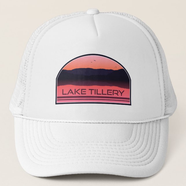 Gorra De Camionero Lake Tillery North Carolina Red Sunrise (Anverso)
