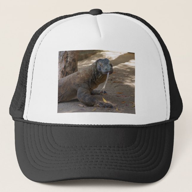 Gorra De Camionero Lamedura del dragón de Komodo (Anverso)