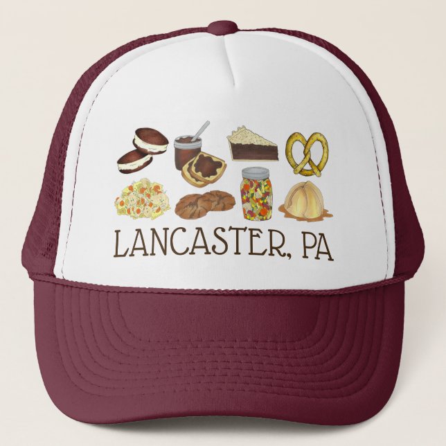 Gorra De Camionero Lancaster, PA Pennsylvania Dutch Amish Foods (Anverso)