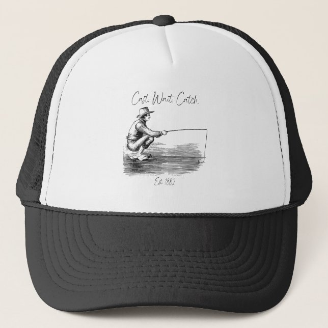 Gorra De Camionero Lanzar. Esperar. Atrapar (Anverso)