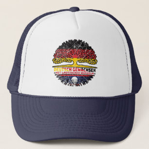 Gorra De Camionero Laos Laosiano Alemán Alemania Árbol Raíz