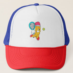 Gorra De Camionero Lápiz de tenis con raqueta de tenis