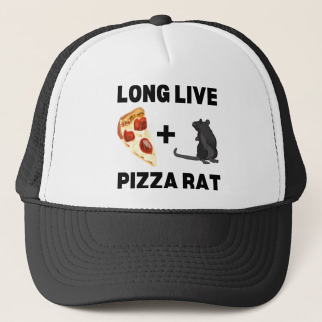 Gorra De Camionero Larga vida a Pizza Rat (Anverso)