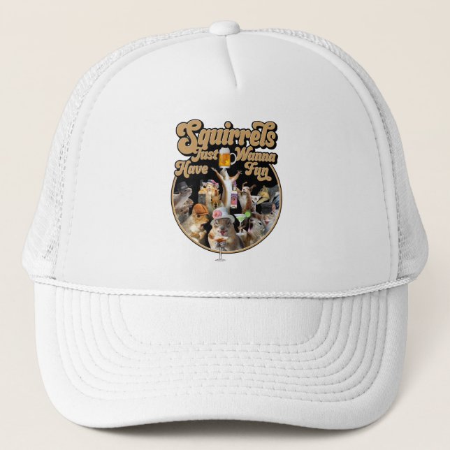 Gorra De Camionero Las ardillas solo quieren divertirse (Anverso)