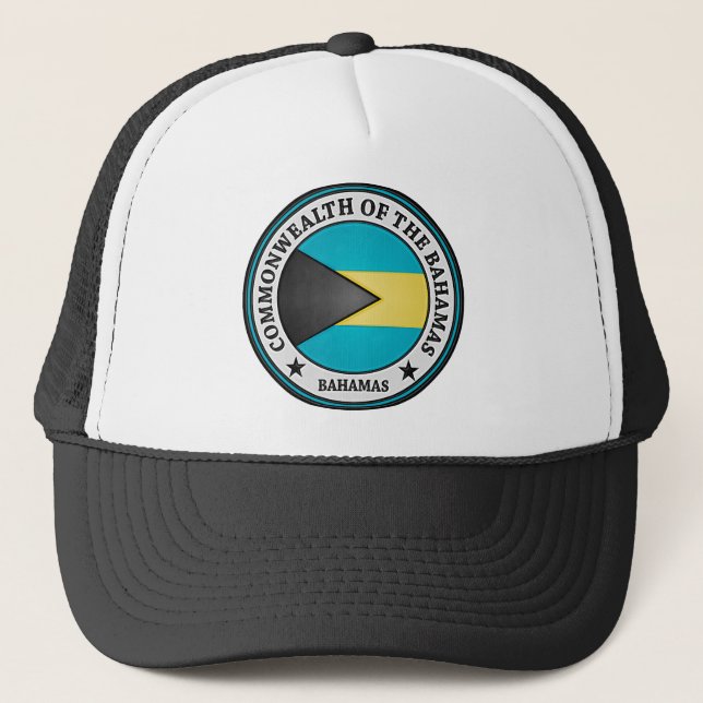 Gorra De Camionero Las Bahamas rodean el Emblema (Anverso)
