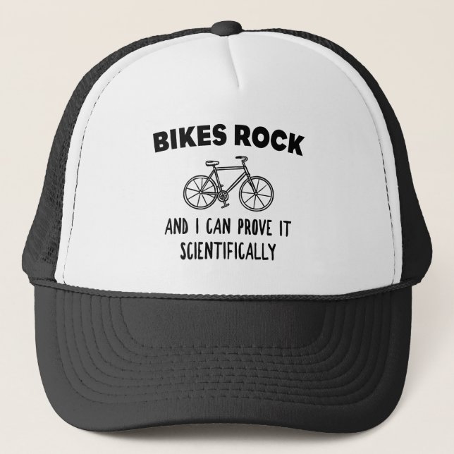 Gorra De Camionero Las Bicicletas Rock Y Puedo Demostrarlo Científica (Anverso)