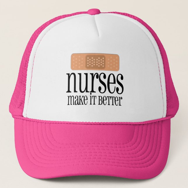 Gorra De Camionero Las enfermeras lo hacen mejor, vendaje (Anverso)