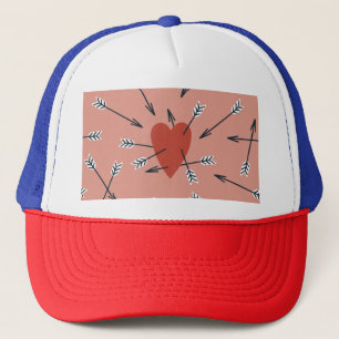 Gorra De Camionero Las flechas del corazón hechas a mano.