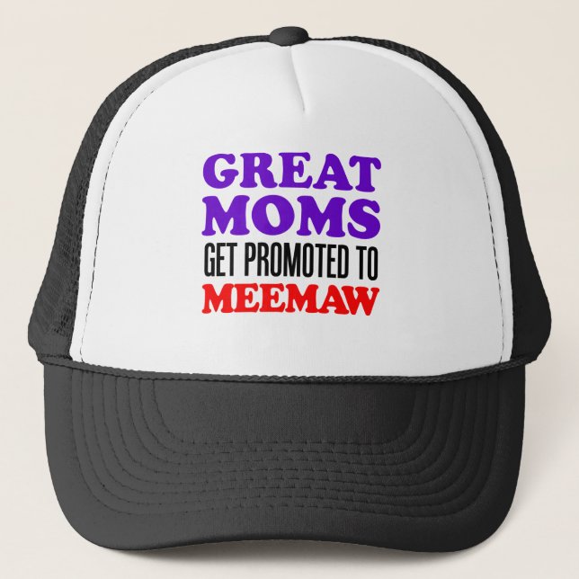 Gorra De Camionero Las grandes mamás promocionan el meemaw (Anverso)