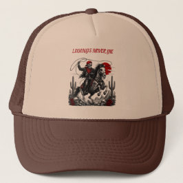 Gorra De Camionero LAS LEYENDAS NUNCA MUEREN – Vaquero Esqueleto Mont