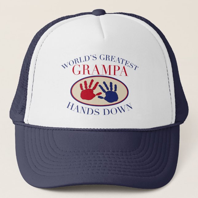 Gorra De Camionero Las mejores manos de Grampa abajo (Anverso)