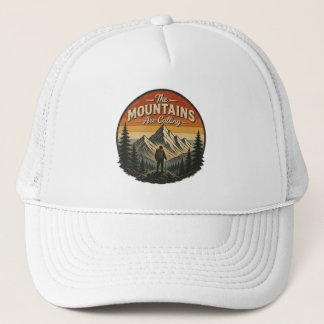 Gorra De Camionero Las Montañas Están Llamando – Senderismo Vintage